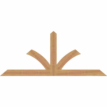 Ekena Millwork Richland Timber Gable Bracket, Western Red Cedar, 60"W x 25"H x 1 1/2"D x 3 1/2"F, 10/12 Pitch GBW060X25X0204RIC00SWR